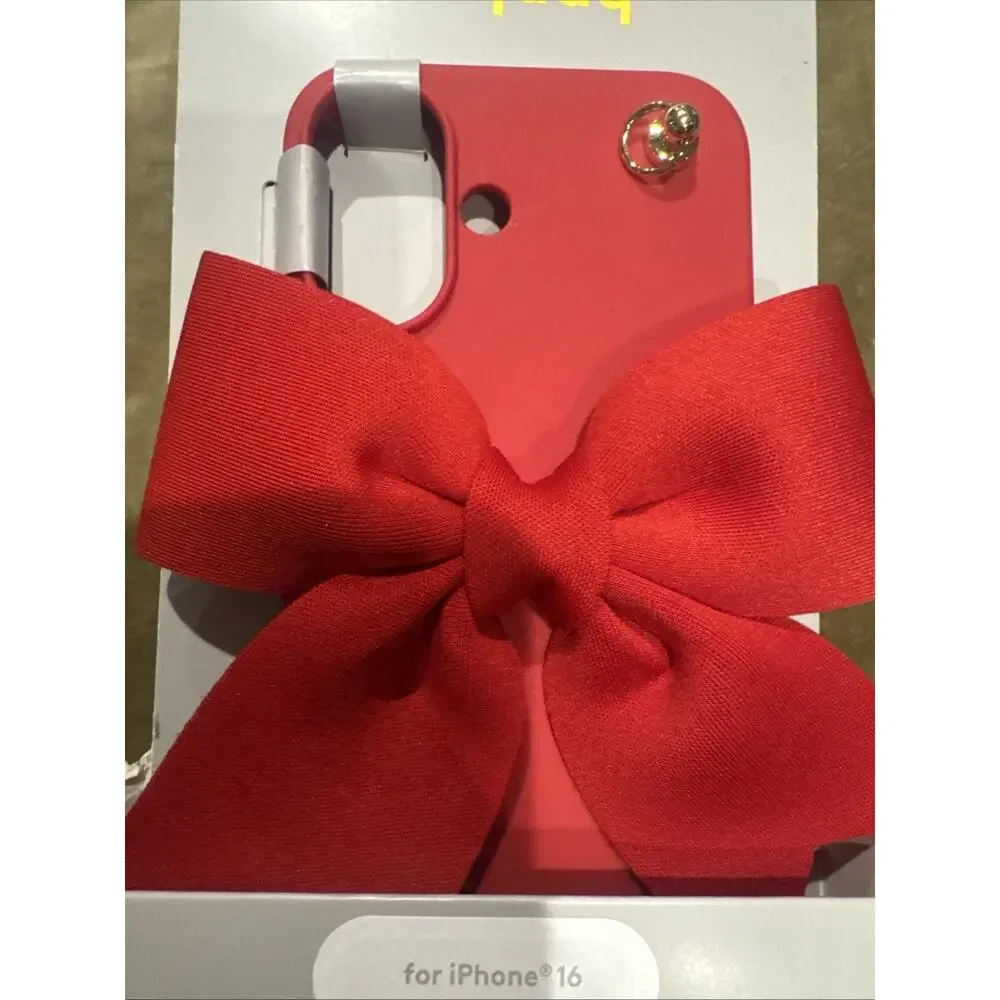Heyday Red Bow I Phone 16 Case New Holiday, Novelty Adorable Target Exclusive